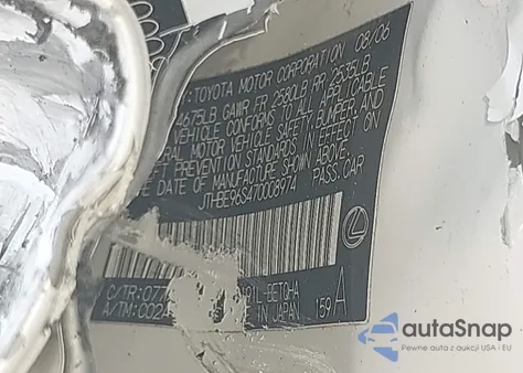 2007 Lexus Gs 350 z USA, uszkodzony, nr VIN JTHBE96S470008974